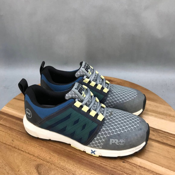 Timberland Shoes - Timberland PRO‎ Radius Comp Toe Work Shoes Womens Size 7 M Gray Blue Lace Up